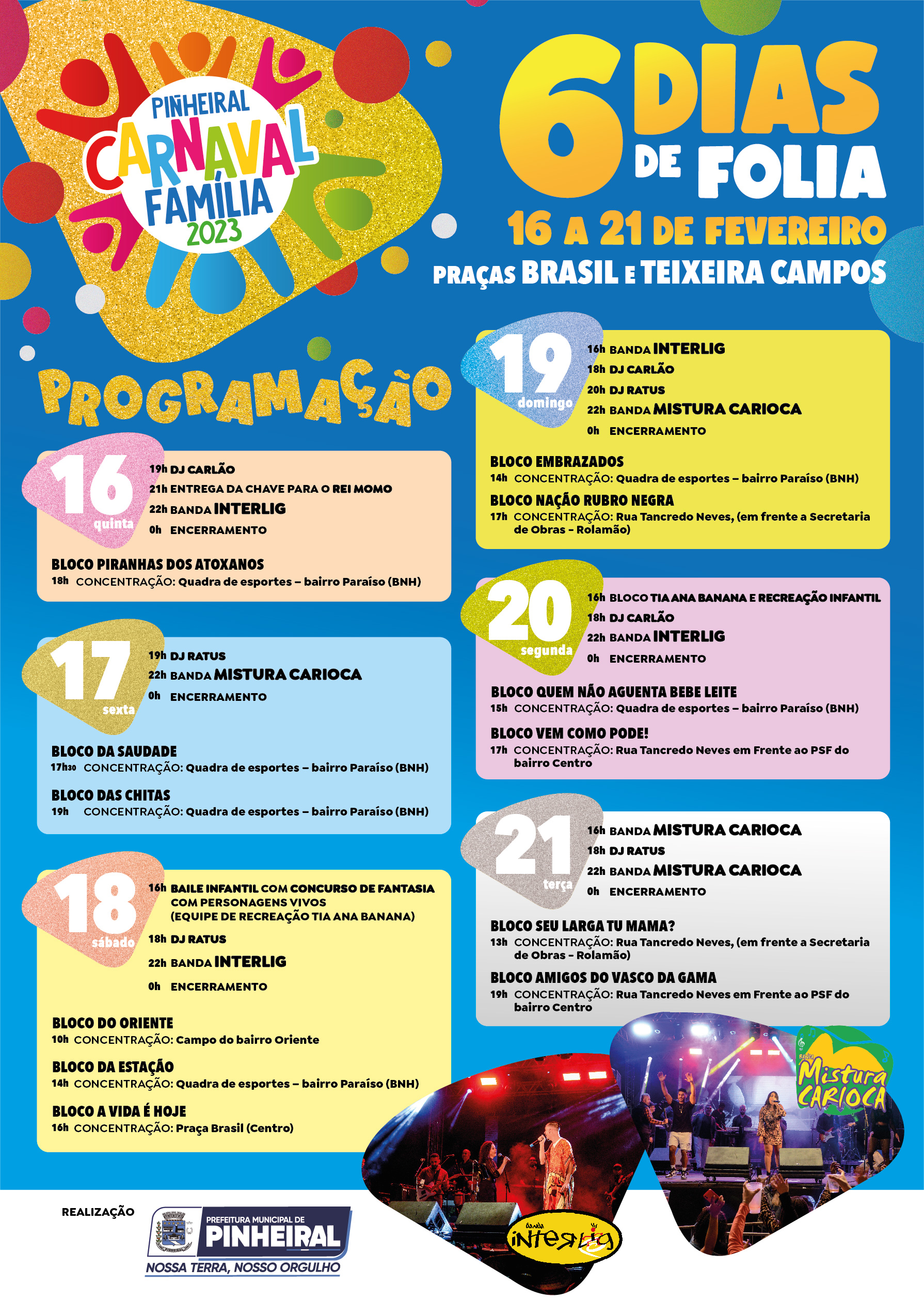 Blocos e bandas, Programação de Carnaval do Rio