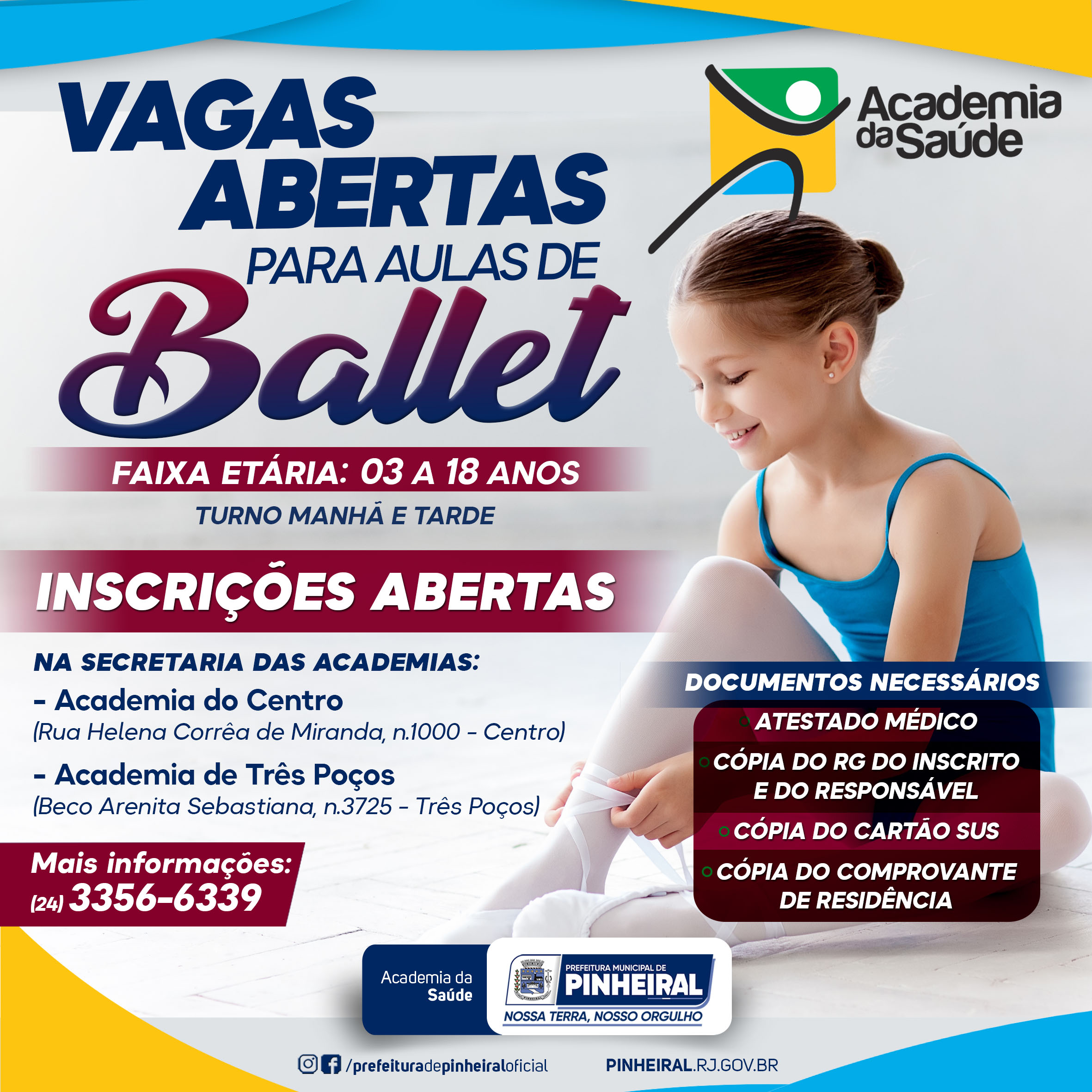 Prefeitura De Pinheiral Abre Novas Vagas Para Aulas Gratuitas De Ballet Prefeitura Municipal 7828