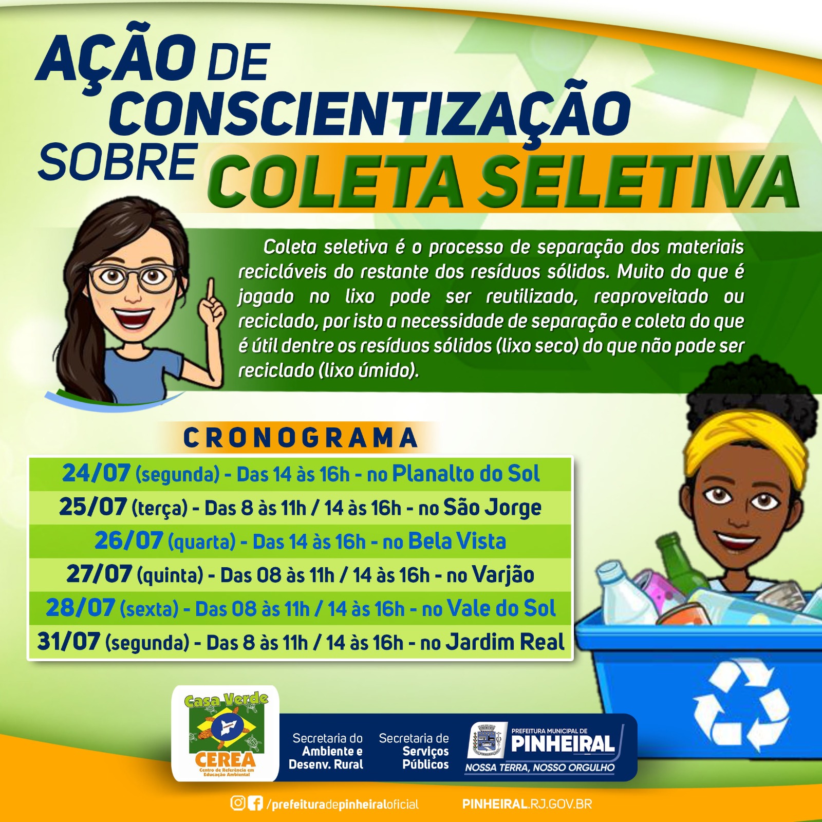 Perguntas sobre os materiais recicláveis - Coleta seletiva